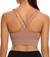 🏋️ lemedy women's strappy cross back yoga workout sports bra longline crop tank top for enhanced seo logo