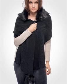 img 1 attached to Futrzane Women Hooded Scarf Knitted Women's Accessories and Scarves & Wraps