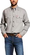 👔 stylish ariat men's solid silver shirt: top-notch men's clothing for shirts logo