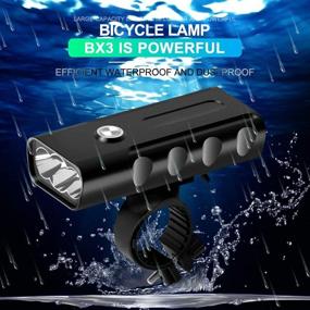 img 3 attached to USB Rechargeable Bike Light Set with 5 Light Modes - Fits All Bicycles | 1200 Lumens Smart Digital Display Bike Headlight for Mountain and Road Bikes