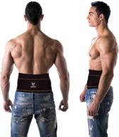 🏋️ premium fit copper compression gear lower lumbar support belt for men and women - adjustable back brace for working or playing sports (waist 39" - 50") логотип