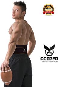 img 1 attached to 🏋️ Premium Fit Copper Compression Gear Lower Lumbar Support Belt for Men and Women - Adjustable Back Brace for Working or Playing Sports (Waist 39" - 50")