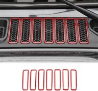 red abs hood vents cover trim decorative cover - rt-tcz compatible with jeep wrangler jl accessories 2018 2019 2020 jl & jt gladiator logo