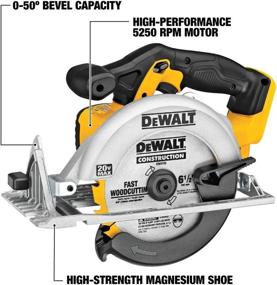 img 1 attached to DEWALT 6-1/2-Inch 20V MAX Circular Saw, Tool Only - Powerful Cutting Efficiency for Versatile Applications