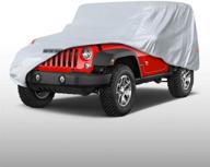 🚙 motor trend waterproof windproof custom fit cover for 2 door jeep wrangler (1987-2019 jk jl cj yj tj) - all weather protection logo