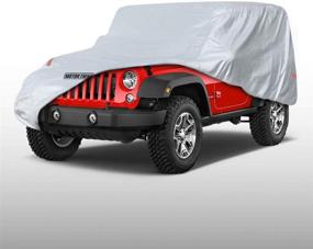 img 4 attached to 🚙 Motor Trend Waterproof Windproof Custom Fit Cover for 2 Door Jeep Wrangler (1987-2019 JK JL CJ YJ TJ) - All Weather Protection