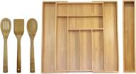 🎍 natural bamboo expandable drawer organizer set by oceanstar, 18-inch logo