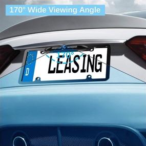 img 2 attached to Car Rear View Camera - License Plate Frame Back-up Camera with Night Vision, 8 LED Lights, 170° Viewing Angle, Waterproof, Universal Vehicle Reverse Assist Security