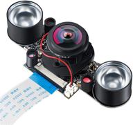 📷 makerfocus raspberry pi4 camera ir: night vision fisheye camera, 5mp ov5647, ir-cut - day & night vision switchable - compatible with raspberry pi3b+/3b/2b logo