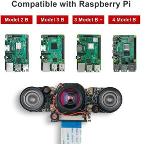 img 2 attached to 📷 MakerFocus Raspberry Pi4 Camera IR: Night Vision Fisheye Camera, 5MP OV5647, IR-CUT - Day & Night Vision Switchable - Compatible with Raspberry Pi3B+/3B/2B