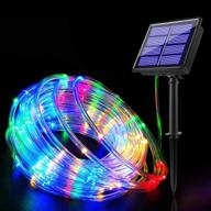 🌞 solar powered rope lights - 40ft, 120 leds, 8 modes - multi-color fairy lights for outdoor decoration, garden, patio, party, weddings, christmas décor логотип