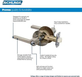 img 3 attached to 🔑 Discover the Versatile Matte Black Schlage F10 V LAT 622 Latitude Hall & Closet Passage Lock