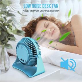 img 1 attached to BESKAR USB Desk Fan: Powerful, Portable and Quiet Mini Fan for Home, Office, Bedroom and Desktop