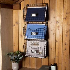 img 2 attached to 📦 X-cosrack 3 Tier Hanging Metal Wire Basket Bin: Ultimate Organizer for Kitchen, Bathroom, Entryway, and More - Pack of 3