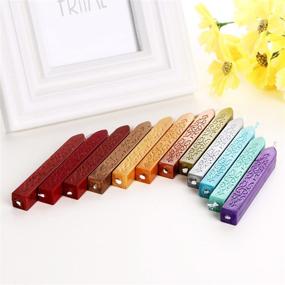 img 2 attached to 🔥 Bememo 12-Piece Sealing Wax Sticks with Wicks: Antique Fire Manuscript Sealing Wax for Wax Seal Stamp (12 Colors A)
