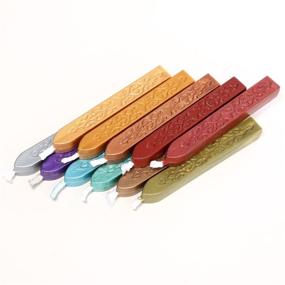 img 1 attached to 🔥 Bememo 12-Piece Sealing Wax Sticks with Wicks: Antique Fire Manuscript Sealing Wax for Wax Seal Stamp (12 Colors A)