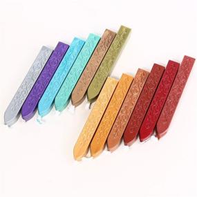 img 3 attached to 🔥 Bememo 12-Piece Sealing Wax Sticks with Wicks: Antique Fire Manuscript Sealing Wax for Wax Seal Stamp (12 Colors A)