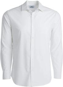 img 3 attached to Mizzen Main Manhattan Men's Non-Iron Washable Shirts in Clothing