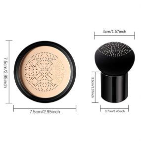 img 3 attached to 🍄 Enhanced Ownest Mushroom Head Air Cushion BB Cream - Long-Lasting Concealer, Nude Makeup with Moisturizing Pigments - CC Liquid Foundation for Even Skin Tone, Ivory Makeup Base Primer