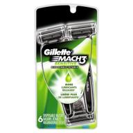 🪒 gillette mach3 disposable razors for men: designed for sensitive skin - 6 count logo