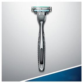 img 2 attached to 🪒 Gillette Mach3 Disposable Razors for Men: Designed for Sensitive Skin - 6 Count