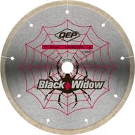 7-inch black widow micro-segmented rim diamond blade by qep - wet cutting with 5/8-inch arbor, maximum rpm 8730 logo
