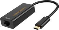 🔌 cablecreation usb c ethernet adapter - high-speed rj45 gigabit lan network adapter, 10/100/1000 mbps, compatible with macbook pro 2020, ipad pro 2020, surface book 2, galaxy s20 - black logo