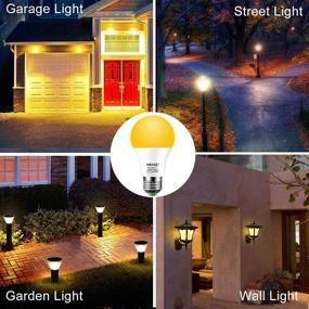 img 1 attached to 🔦 Outdoor Security Light: Lumens Equivalent in Orange Yellow