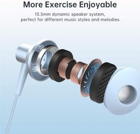 img 2 attached to 🎧 Wireless Sports Headphones with Mic - SoundMAGIC S20BT, Bluetooth Neckband Earbuds, Lightweight, IPX6 Waterproof, Hi-Fi Stereo, 20Hrs Continuous Playback, Outdoor Sports, Gym - Blue