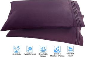 img 3 attached to Resistant Egyptian Luxurious Pillowcases Boysenberry