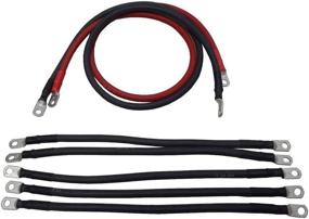 img 1 attached to ⚡️ Enhance Golf Cart Performance with a 7 pc Set: #2 AWG HD Cable Wire Kit for Club Car 48 Volt Battery