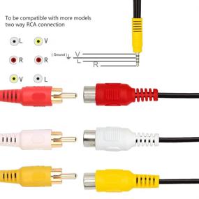 img 1 attached to Sony TV Video AV Component Adapter Cable - 23CM/9 Inch, 3.5mm to 🔌 3 RCA AV Input Adapter CBF Signal Cable - Perfect Replacement for Sony TV