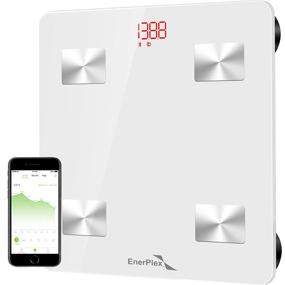 img 4 attached to 📱 EnerPlex Bluetooth Body Weight Scale - Accurate Digital BMI Bathroom Scale for Weighing and Home Workout with Body Composition Analyzer & Smartphone Track App - White