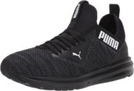 👟 high-performance puma men's woven running shoes | black asphalt sneakers for men logo