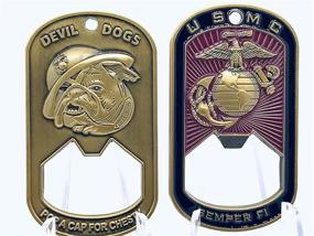 img 3 attached to USMC Challenge Coin: Unleash Your Inner Chesty with this Pop Cap Bottle Opener