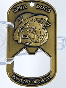 img 2 attached to USMC Challenge Coin: Unleash Your Inner Chesty with this Pop Cap Bottle Opener