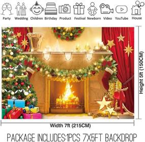 img 3 attached to 📸 Allenjoy 7x5ft Merry Christmas Backdrop - Durable & Soft Fabric Xmas Fireplace Photography Background for Winter Holiday Party Supplies and Santa Claus Gifts – Candyland Themed Decoration for Video Studio, Photo Booth Props