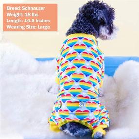 img 1 attached to 🐶 KYEESE Stretchy Soft Dog Pajamas: Comfortable & Stylish Dog Onesie for All Sizes, with Hair Shedding Cover