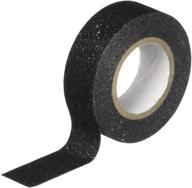 top-rated gts006 glitter tape, 15mm x 🌟 5m, in sleek black shade - boost your seo logo