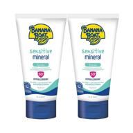 🍌 banana boat 100% mineral spf 50 sunscreen lotion twin pack - reef friendly, for sensitive skin logo