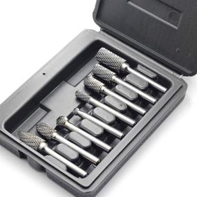 img 2 attached to YUFUTOL Carbide Burr Set – 1/4&#39;&#39;(6.35mm) Shank, 8pcs Dual-Cut Solid Carbide Rotary Burr Set for Die Grinder Drill, Metal Wood Carving, Engraving, Polishing, and Drilling