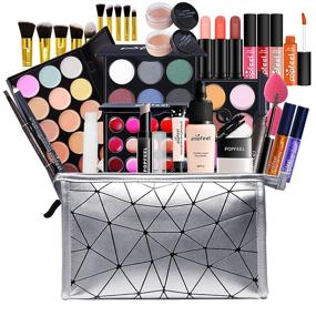 img 2 attached to 🎁 Joyeee Complete Makeup Gift Set: All-in-One Travel Kit for Teens & Adults - Lipgloss, Lipstick, Concealer, Blushes, Powder, Eyeshadow Palette, Cosmetic Palette #14