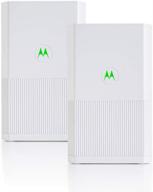 🔁 система mesh wifi для всего дома motorola, меш сигнал ac2200 tri-band wifi 2-pack, до 6,000 кв. футов, роутер с 1 спутником в белом цвете, mh7022. логотип