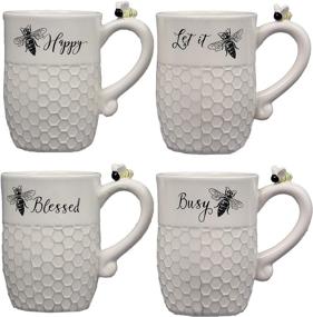 img 2 attached to Buzzy-licious Ceramic Bee Coffee Mug Cup: Sip in Style!