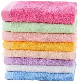 img 1 attached to 16 Pack of Luxury Bamboo Washcloth Towels for Children Baby Bathroom, Hotel, Spa, Kitchen - Multi-Purpose Fingertip Towels and Face Cloths, 10'' x 10''