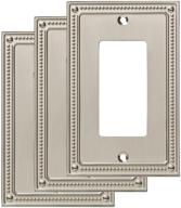 🔧 franklin brass classic beaded single decorator wall plates, 3-pack, satin nickel, 3 count - w35060m-sn-c logo