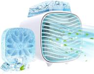 🌬️ portable air conditioner fan, zttopo personal rechargeable evaporative air cooler with two crystal ice box, blue night light, 3 speeds desk fan mini cooler for small room bedroom home office logo