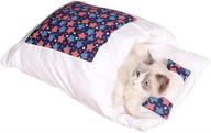 🐱 japanese cat sleeping bed warm bag for cats - removable pet mat, winter pet bed house with cushion and pillow logo