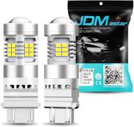 высокопроизводительные jdm astar px chips led лампы - 3157 4057 4157 3156 белые - идеальны для задних фонарей резервного хода логотип