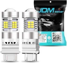 img 4 attached to Высокопроизводительные JDM ASTAR PX Chips LED лампы - 3157 4057 4157 3156 белые - идеальны для задних фонарей резервного хода